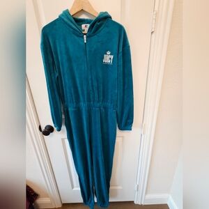 Juicy Couture Teal Hooded Jumpsuit